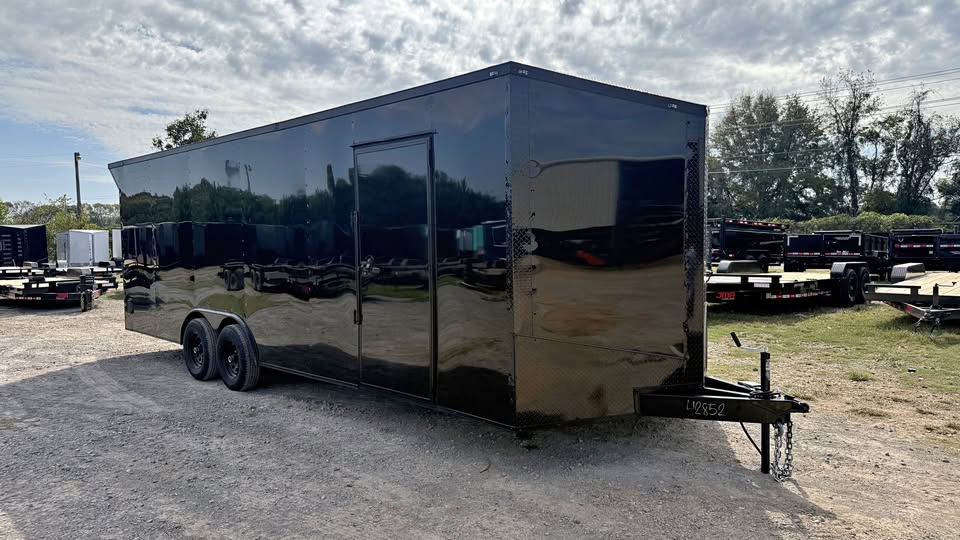 2027 New 8.5x24ft Blackout Enclosed Trailer 10K~Rear Spoiler~7ft Height~5 Year Warranty