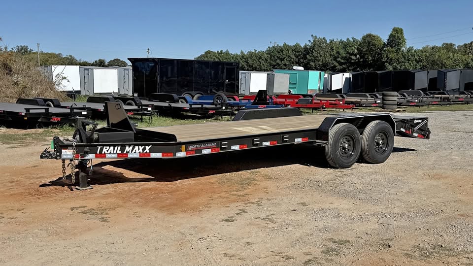 2027 New TrailMaxx 20ft Equipment Trailer 14K~Mega Ramps~Toolbox (black)